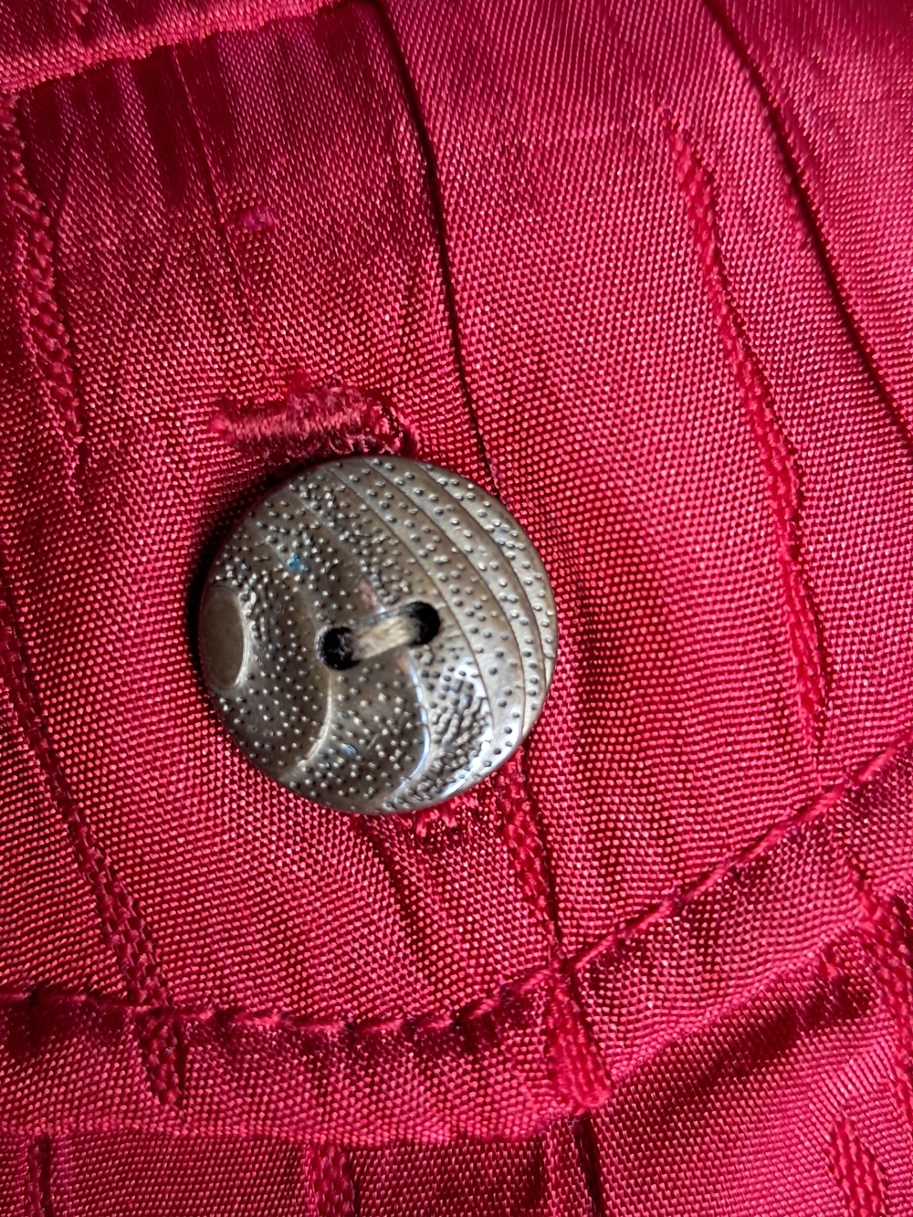 Ruby Rd. Textured Red Button-Front Jacket - Picture 3 of 6